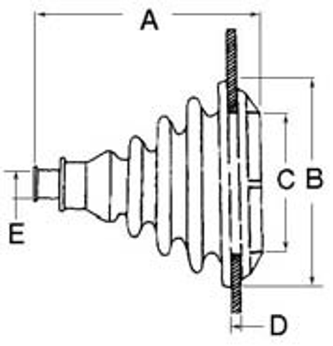 Манжета для троса D 75мм из вулканизированной резины 9515030019