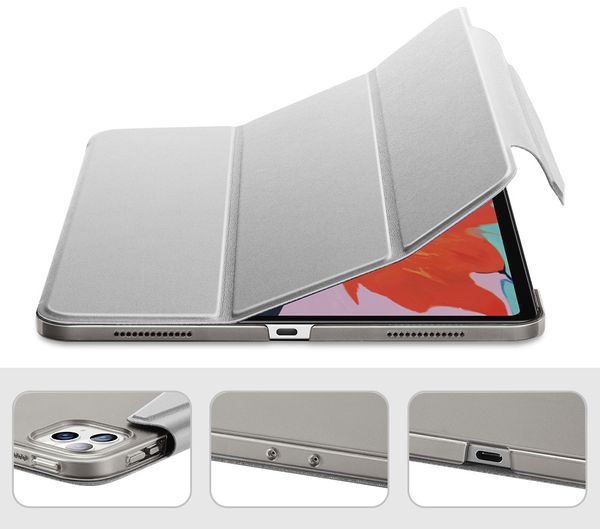 Ударопрочный магнитный чехол ESR Rebound Pencil Case для iPad Pro 11 2020 (серебристый)