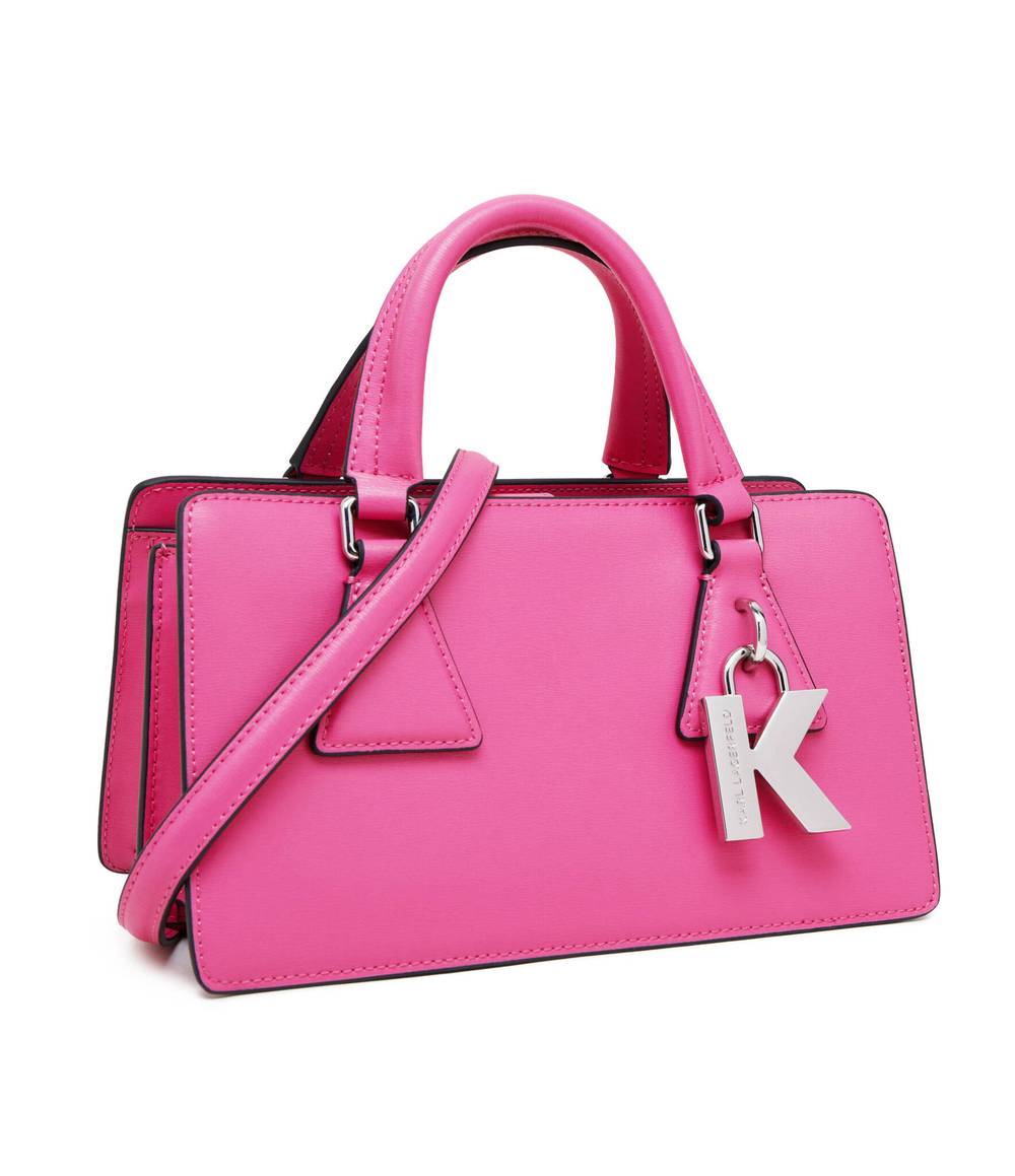 Кожаная сумка через плечо k/lock sm Karl Lagerfeld - розовый(240W3049)