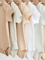 Боди с коротким рукавом для малышей Next 541-754, 7 шт., Белый, Бежевый