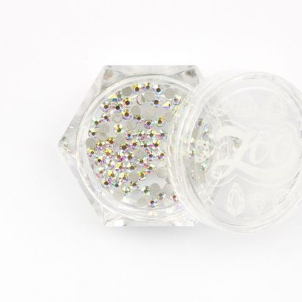 Zoo nail Стразы стеклянные прозрачные ABC голография SS6 (2мм), 100шт
