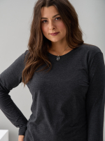 Лонгслив ЛНкл-081/темносерый-меланж