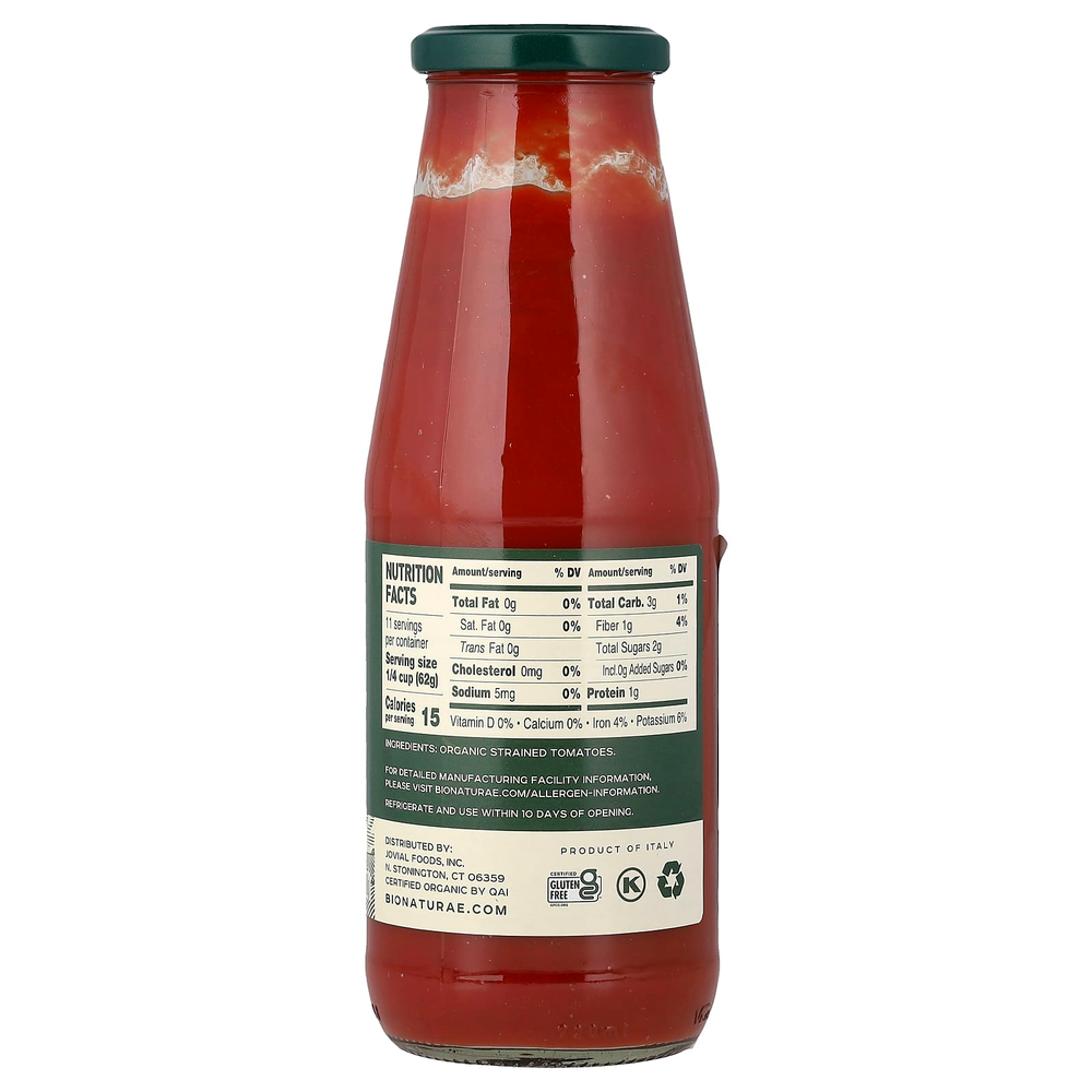 Bionaturae, органические протёртые томаты, 680 г