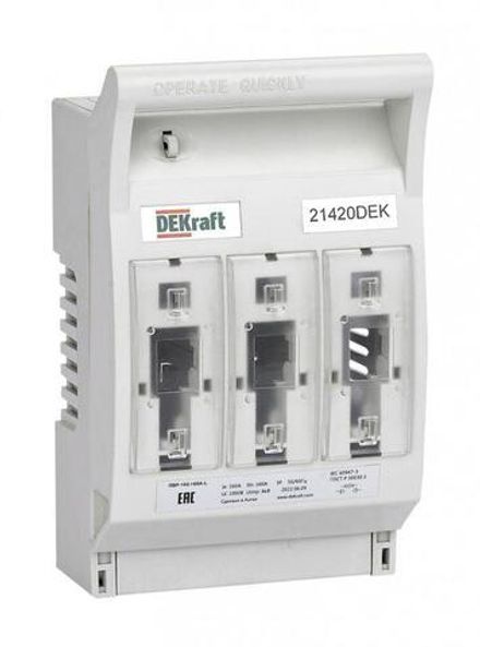 Выключатель-разъединитель-предохранитель ПВР горизонт. 160А 3ф отключ. ПВР-102 DEKraft 21420DEK