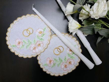 Салфетки для свечей "Яблоневый цвет" 2шт