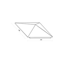 Колпак для забора С38 (380х380 мм) красный