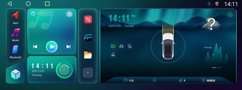 монитор для автомобиля на ANDROID 12.3" KP-T-12-464-TS10