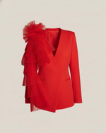 Жакет "Птица" с красным крылом