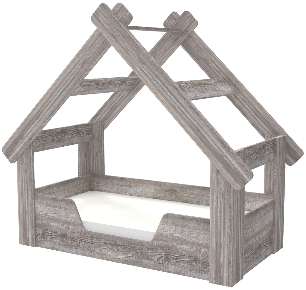 Кровать односпальная КарИВи Домик Кариви 2 Бетон