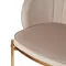 Стул Coral, серо-бежевый велюр с золотыми ножками