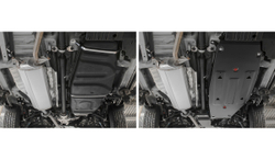 Защита топливного бака АвтоБроня для Lexus NX 200/200t (V - 2.0 (150/238 л.с.)) 2014-2017/Toyota RAV4 CA40 (V - 2.0; 2.2D; 2.5) 2012-2019, штампованная, сталь 1.8 мм, с крепежом, 111.05779.1