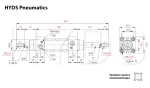 DSBC-50-400-T-PPV-A-N3 Пневмоцилиндр с двусторонним штоком