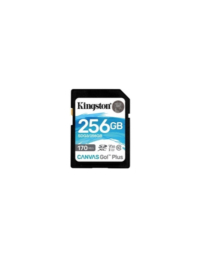 SecureDigital 256Gb Kingston Canvas Go Plus SDXC UHS-I U3 V30 (170/90 Mb/s) SDG3/256GB