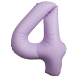 Фольгированные цифры, матовые, в лавандовом цвете, 102 см