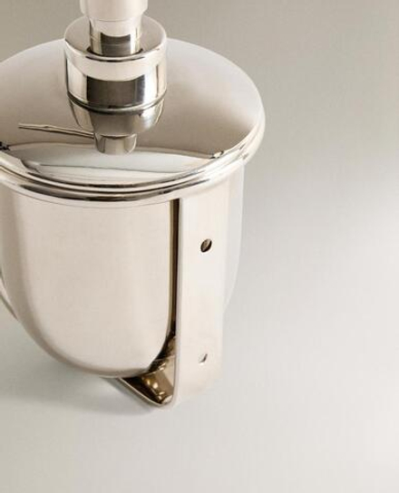ZARA HOME МЕТАЛЛИЧЕСКИЙ ДОЗАТОР ДЛЯ ЖИДКОГО МЫЛА, СЕРЕБРЯНЫЙ