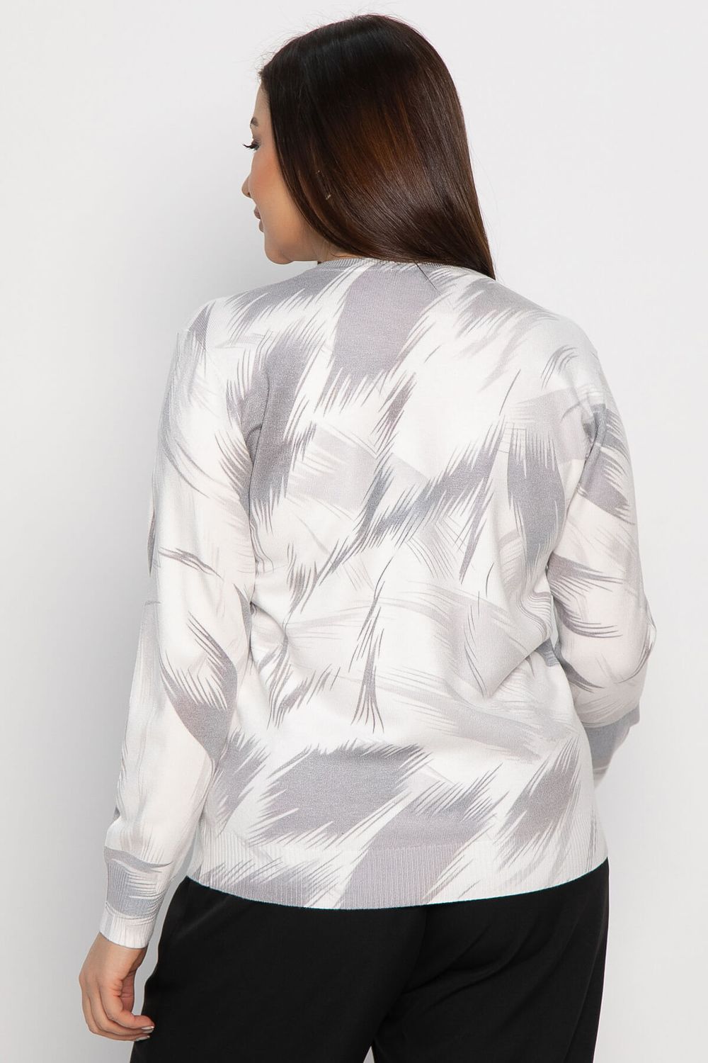 Лонгслив Акцент (серо-белый) Б14957-18М LT Collection