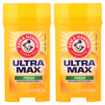 Arm & Hammer, UltraMax™, твёрдый дезодорант-антиперспирант, свежесть, 2 шт. по 73 г (2,6 унции) в упаковке
