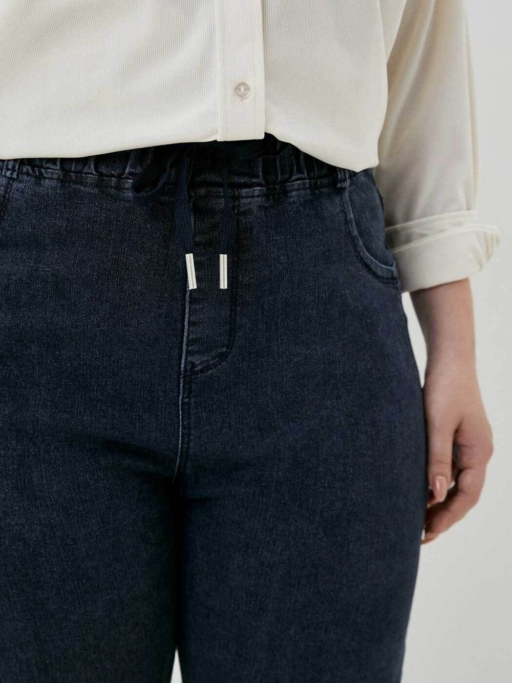 Джинсы на резинке больших размеров