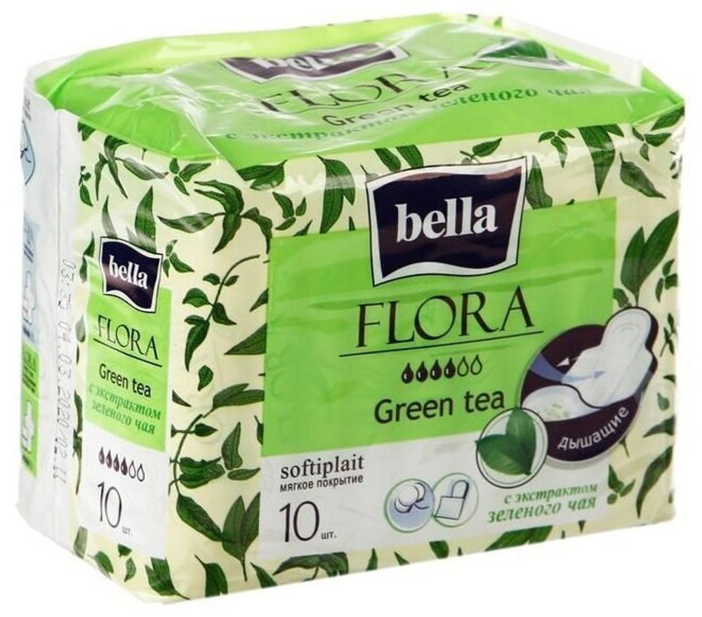 КЛАССИЧЕСКИЕ ПРОКЛАДКИ BL FLORA GREEN TEA 10ШТ 5840