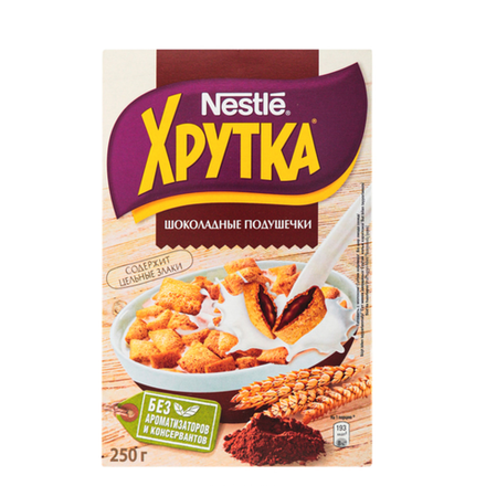 Готовый завтрак Nestle Хрутка шоколадная начинка 250 гр