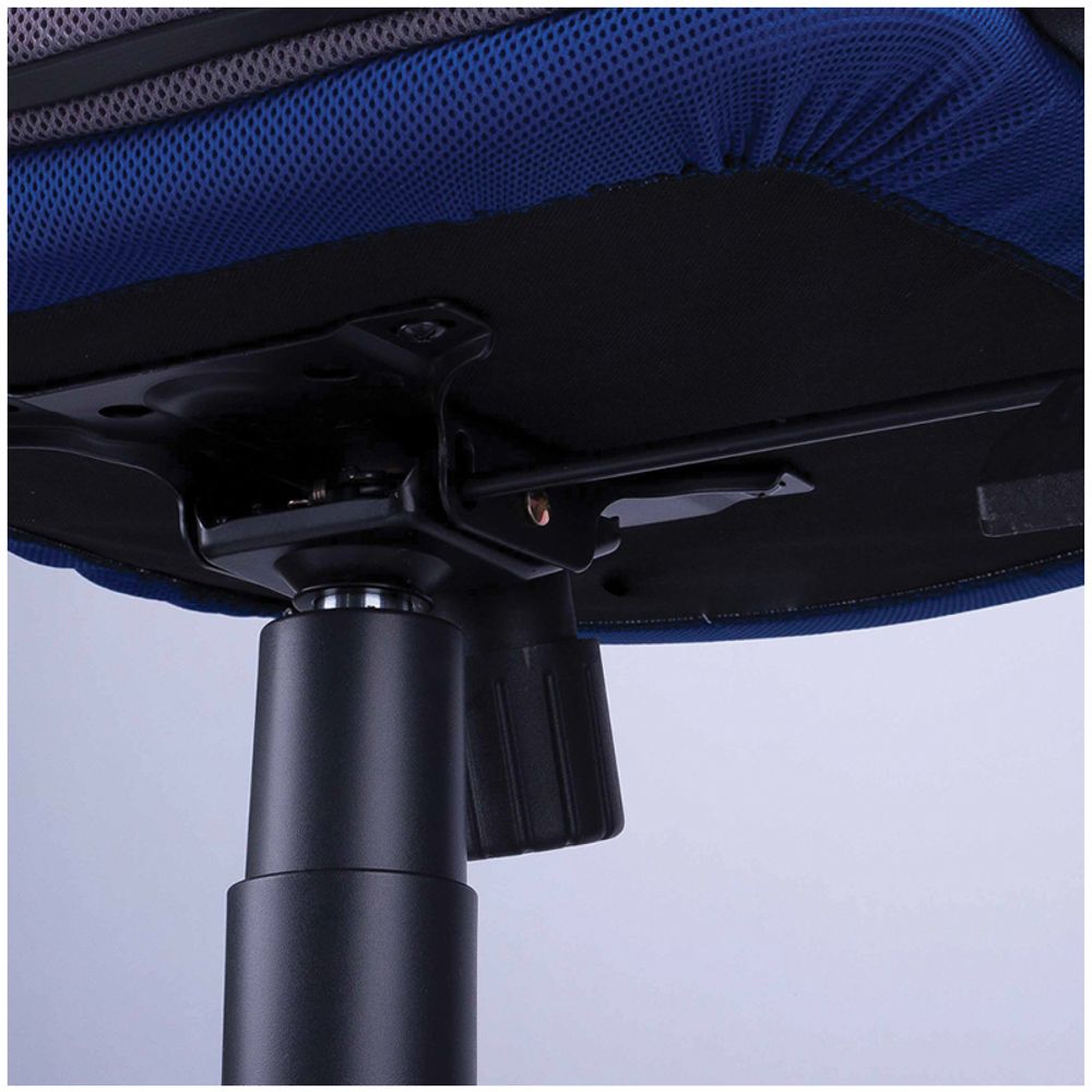 Кресло руководителя Helmi HL-E79 "Elegant", ткань TW синяя/серая