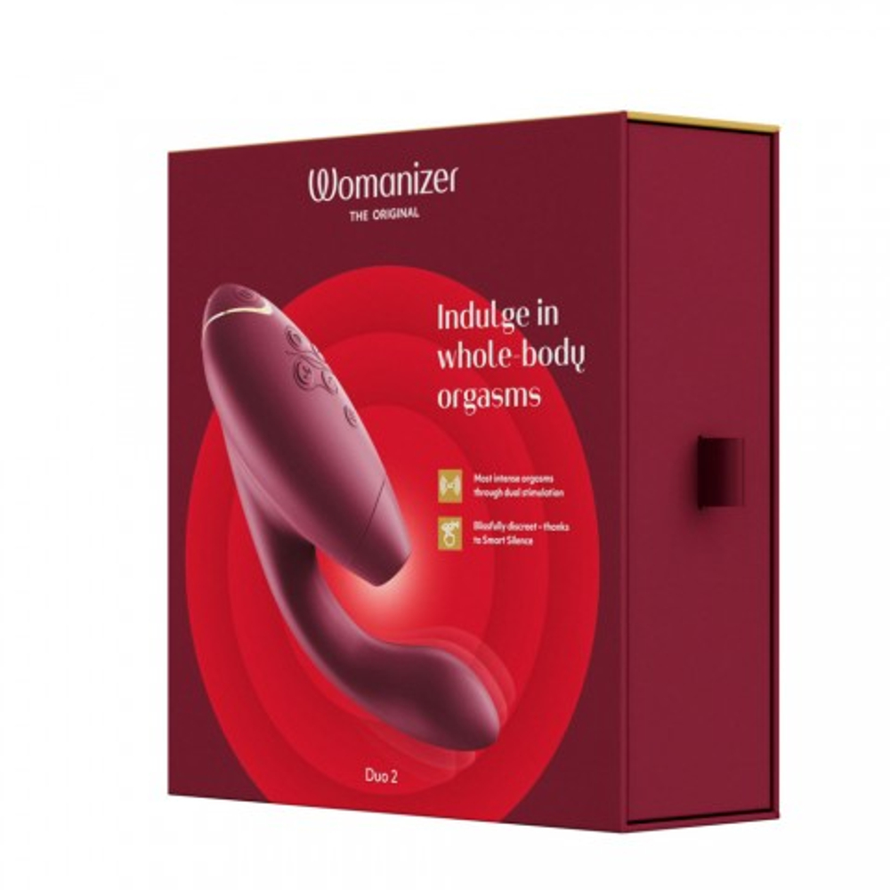 Бесконтактный клиторальный стимулятор Womanizer Duo 2 бордовый