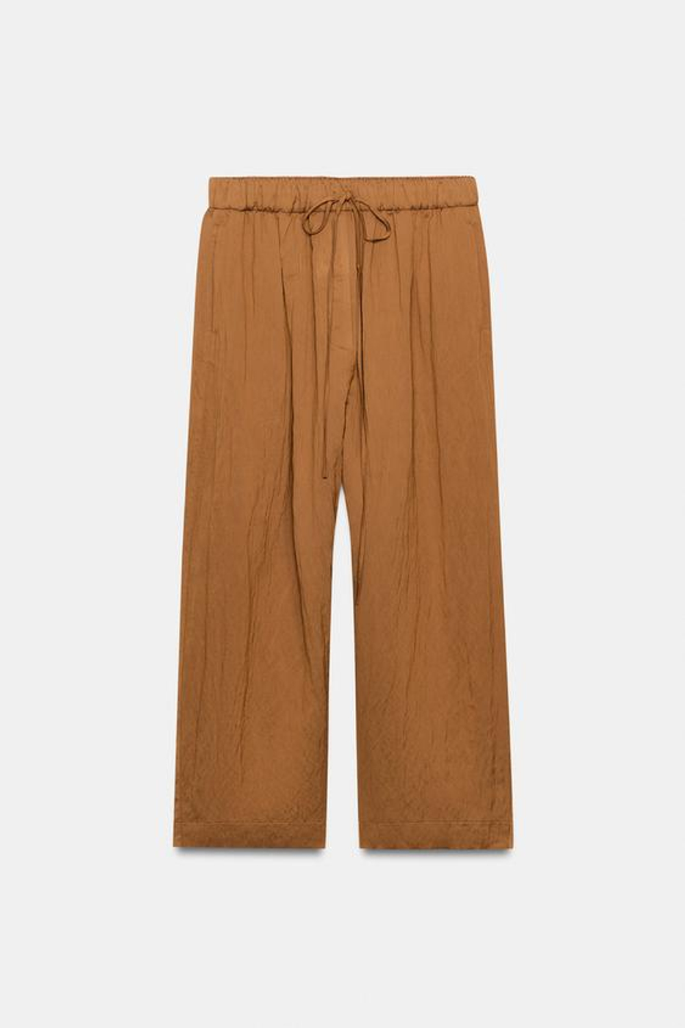ZARA ЛЕГКИЕ БРЮКИ — ZW COLLECTION, ТАБАЧНЫЙ