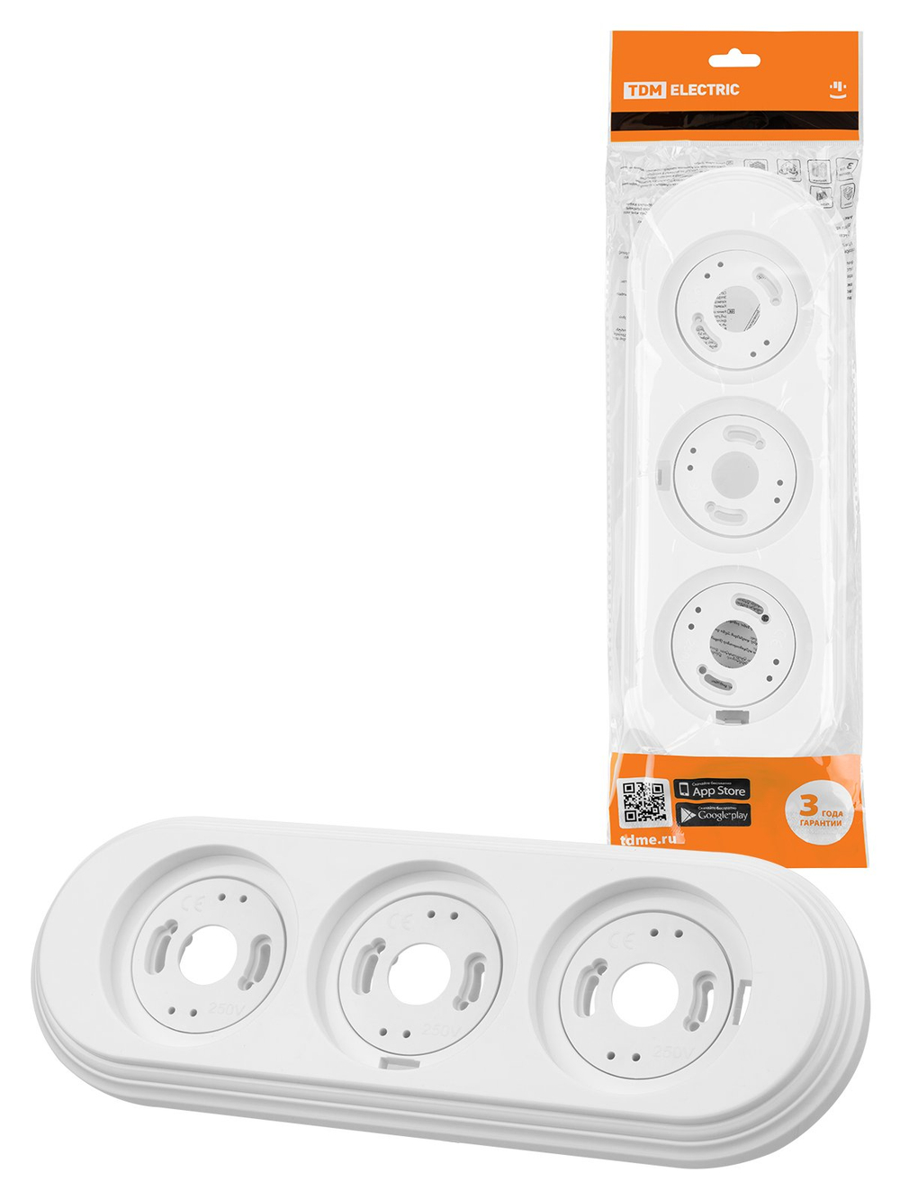 Рамка 3-ая Виви белая TDM