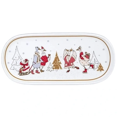 Блюдо овальное «Family christmas» 25,5см