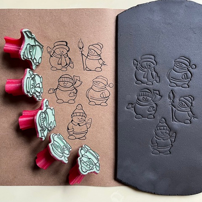 Набор штампов «Снеговики»