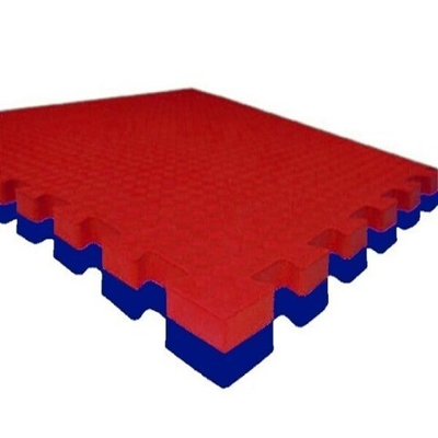 Будо-маты (татами) Экополимеры (1 плита 100х100х4см, 1кв.м./уп) Красно-синий до 10 шт.