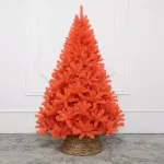 Искусственная оранжевая елка «Солнечная» (пвх) 240 см / 2,4 м