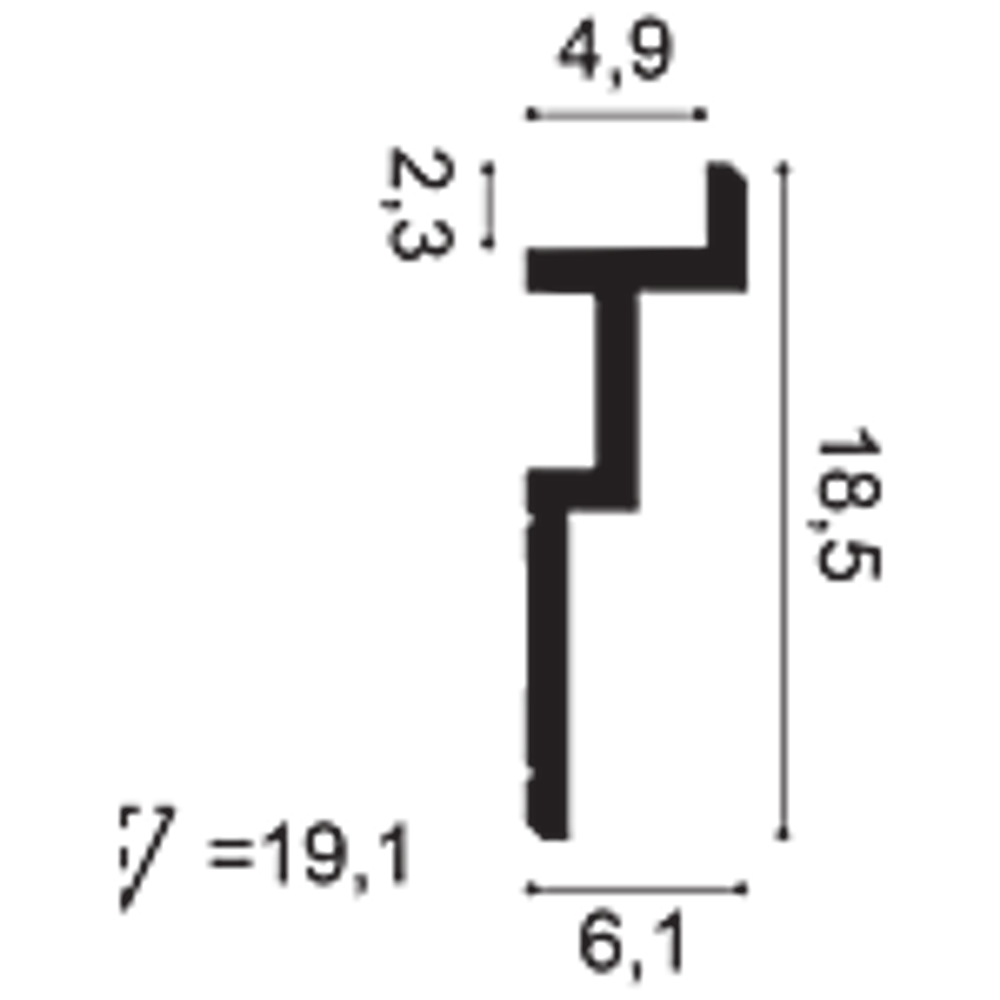 Карниз для скрытого освещения Orac Decor C396 STEPS