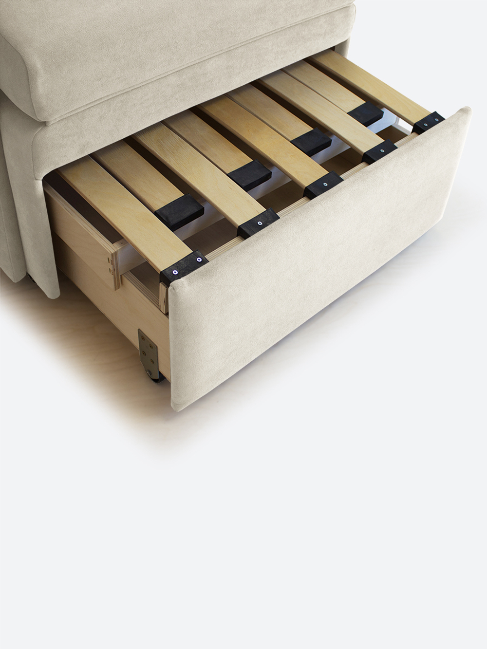 Кресло-кровать "Миник" с левым подлокотником, под правую руку, велюр Dream Bone