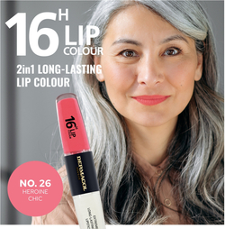Dermacol 16H Lip Colour - Стойкая помада и блеск для губ, 2× 4 ml