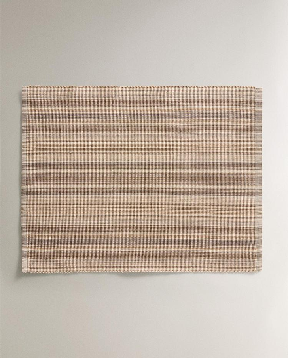 ZARA HOME ПОДСТАВКА ПОД СТОЛОВЫЕ ПРИБОРЫ В ПОЛОСКУ (НАБОР ИЗ 2 ШТ.),СЕРЫЙ/БЕЖЕВЫЙ