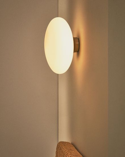 Bamila Бра из дымчатого стекла и никелированного металла Ø25 см