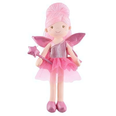 Мягкая игрушка "Кукла Феечка Эмма в Розовом Платье" 38см (Maxitoys)