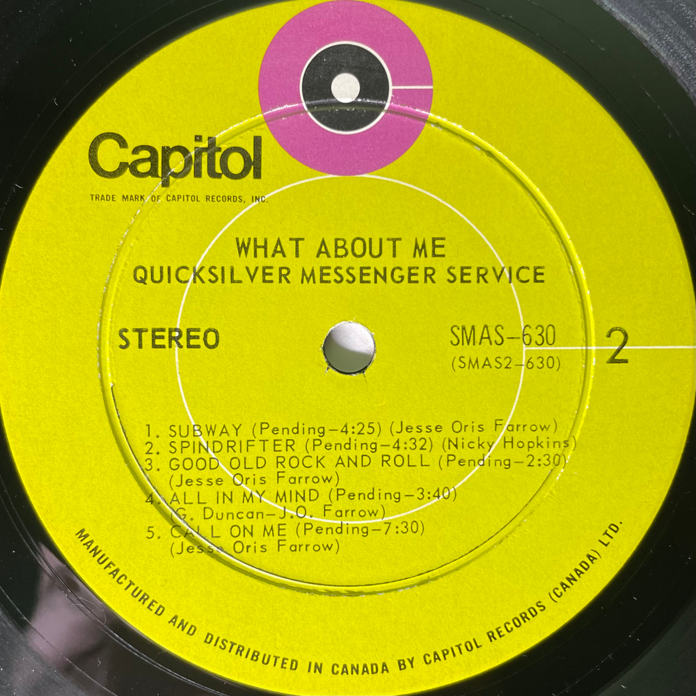Quicksilver ‎– What About Me (США 1970г.)