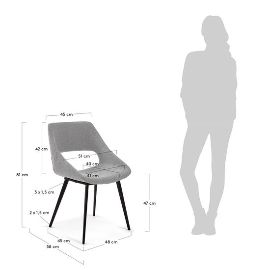 Стул Hest светло-серый La Forma Испания 