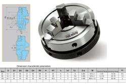 Токарный патрон К01-63, 3-хкулачковый, самоцентрирующийся