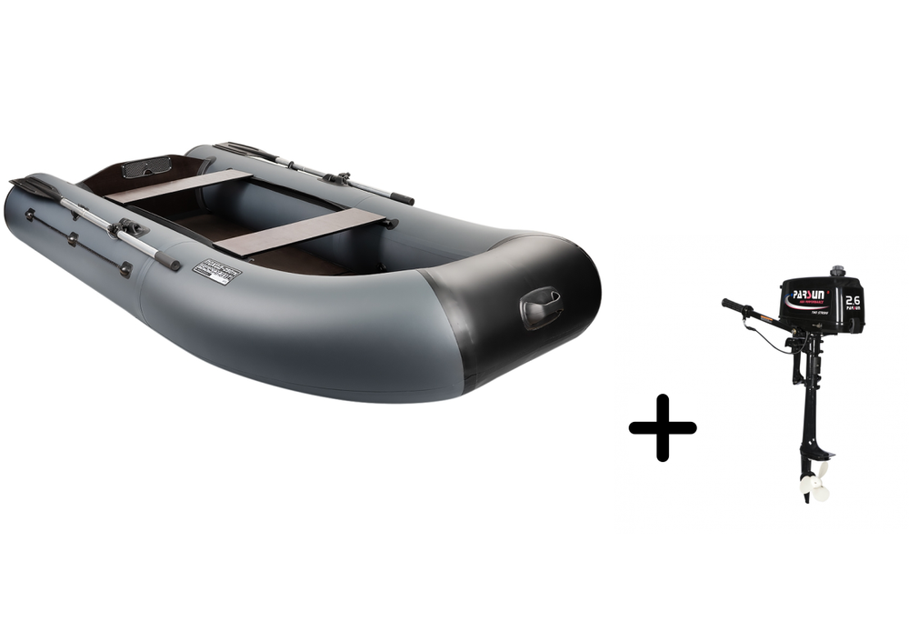 Поход 290TK серый + PARSUN T 2.6 BMS (комплект лодка + мотор)