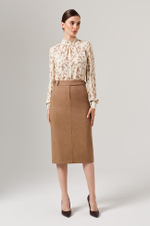 4845 Юбка женская (кофейно-бежевый)