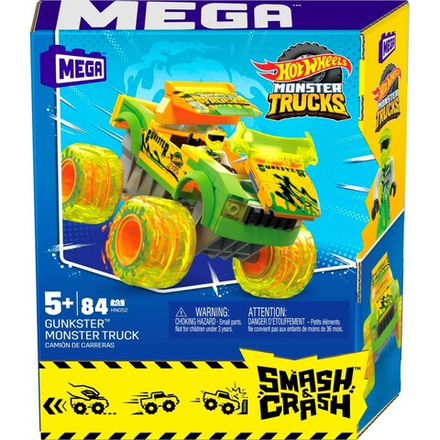 MEGA Hot Wheels - Конструкторы Gunkster Monster Truck, 84 детали. ХНГ52 / артикул   HNG52  / GTIN 194735140046