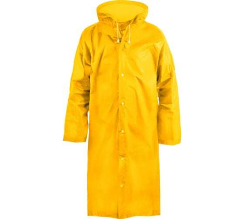 Дождевик ЖЕЛТЫЙ EVA с капюшоном (на кнопках) Komfi EVA005Y