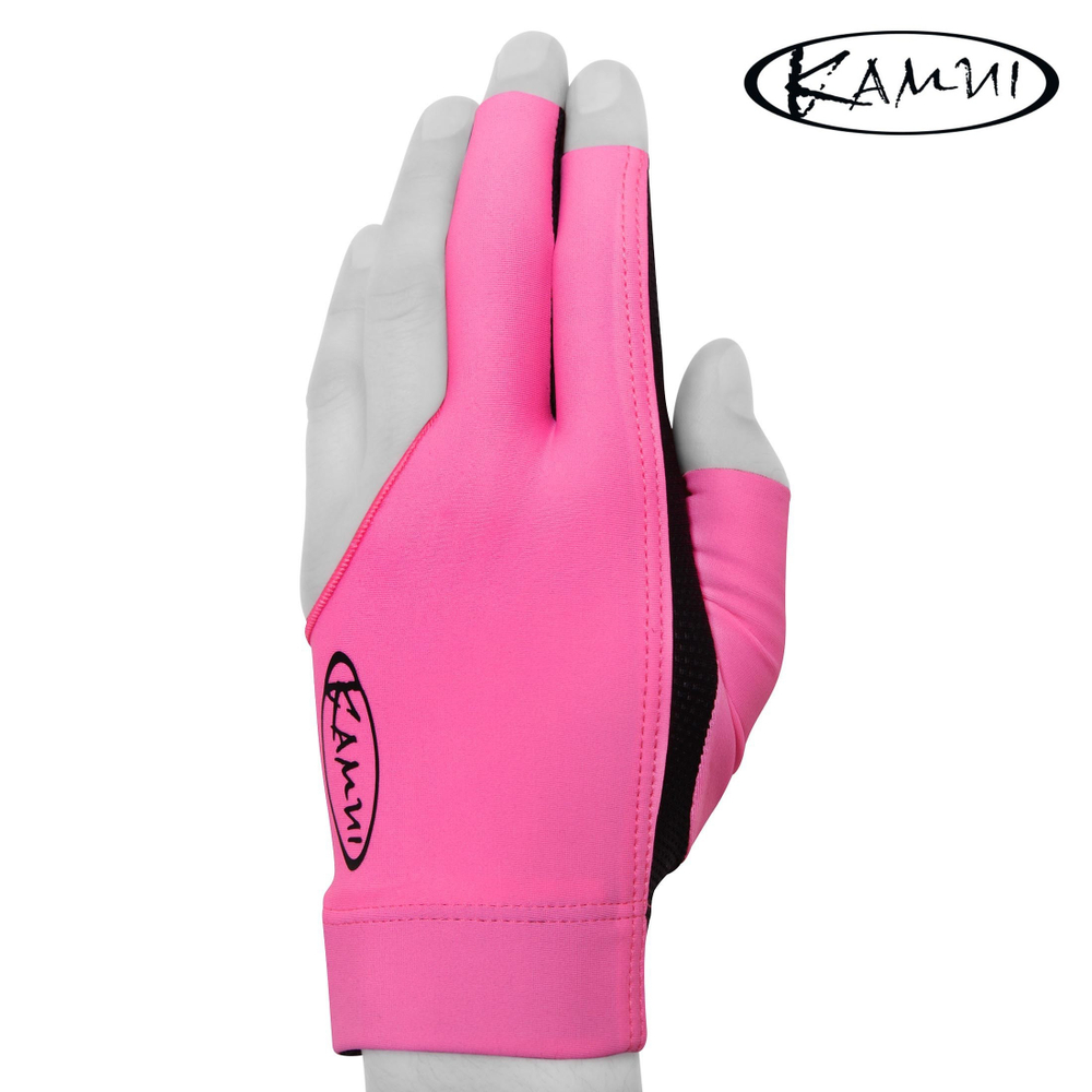 Перчатка для бильярда "Kamui QuickDry" розовая/черная правая M