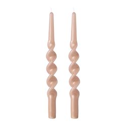 Набор из двух свечей цвета пыльной розы из коллекции Essential, 35 см