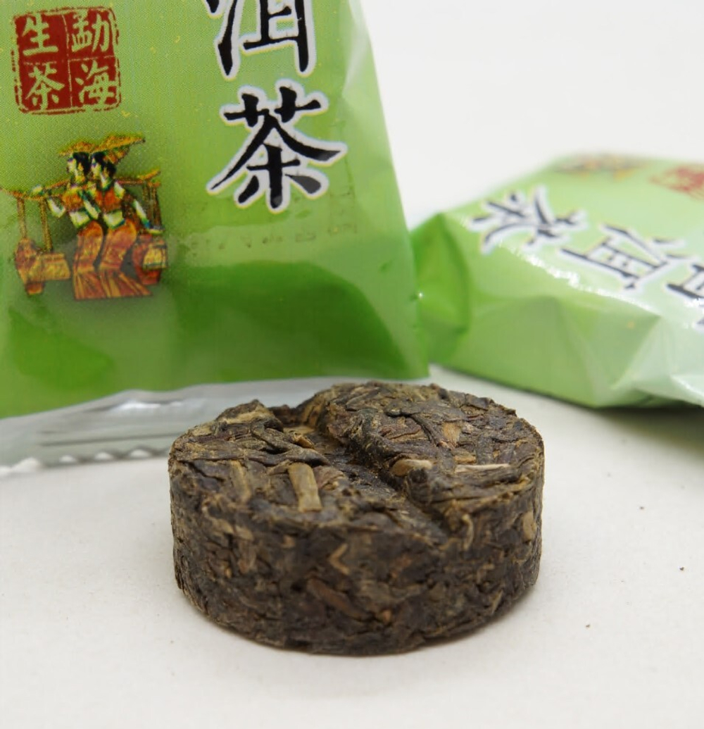 59285 Чай прессованный зеленый Пуэр Шэн "Юньфусян, Конфетка", сяо то