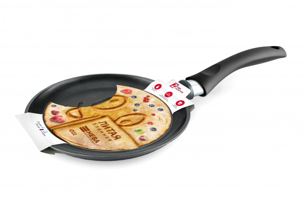 Сковорода д/блинов НЕВА МЕТАЛЛ ПОСУДА 6222в "Весёлая"