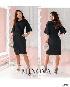 Платье 3136В-черный Minova